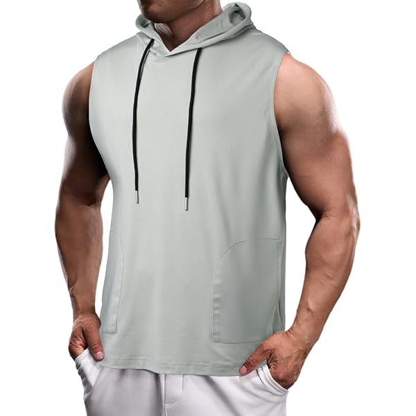 Débardeur pour homme - Sans manches - Drapé - Coupe ample - T-shirt de fitness - Haut d'été léger - T-shirt de sport respirant - T-shirt d'entraînement pour homme, Stil-k02 Vert, M