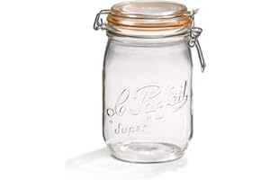 Le Parfait Super Deluxe francuski szklany słoik na przetwory, 1000 g, 6 sztuk