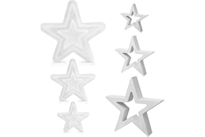 MORLUKS 3 Stück Silikonform Stern, Gießform stern, Silikonformen Gießformen Weihnachten, Silikon Gießform für DIY Weihnachten Handwerk