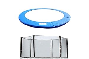 GREEN BAY Greenbay Trampoline Replacement Safety Spring Cover Padding Pad + Safety Net Enclosure Surround 8FT Blue