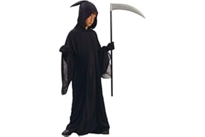 WICKED COSTUMES Kids Boys Grim Reaper Fancy Dress Costume, Black, Medium