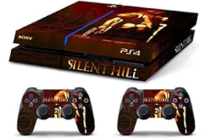 GAMESMONKEY Skin Kompatibel für PS4 HD Silent Hill Retro - Limited Edition Decal Cover Schutzhüllen Faceplates Bundle