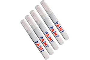 Techwills Lot de 5 marqueurs blancs pour pneus de voiture, moto, pédalage, vélo, marqueur de pneu, kit marqueur de pneu, marqueur de pneu, kit marqueur étanche et résistant aux intempéries