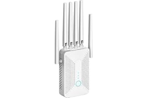 GENÉRICO Repetidor WiFi Potente con 6 Antenas, Amplificador Señal WiFi Largo Alcance 600 m², Extensor WiFi Soporta 64 Dispositivos, Modos (Repetidor, AP), Botón WPS, Plug and Play Universal para Casa y Oficina