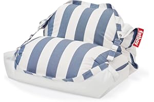 Fatboy® Original Floatzac Bleu (Rayure) | Pouf pour Le Sol et sur l'eau | Séchage Rapide et pour Flottant