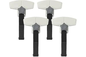 MULTIBROS Lot de 4 pinces pour auvent anti-flatter - Maintien sûr pour auvents de caravane et camping-car - Protection contre le vent et stabilisation - Montage facile - Ajustement universel