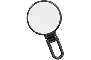 DC DANIELLE Danielle Creations Double-Sided Makeup Mirror, 1X / 10X Magnifying Mirror – 14cm Charcoal Grey…