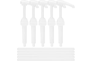 ZONJIE Pack of 5 Dosing Pump 5 ml Dosing Pump Syrup Pump Dispenser Syrup Dispenser Reusable Pump Attachment Syrup Pump Dispenser for 1000 ml