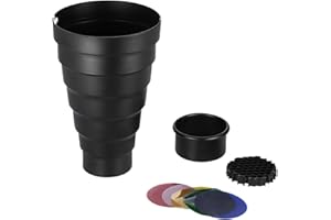 Andoer Elinchrom Snoot Cono Luce Elinchrom Con Griglia Compatibile Con Elinchrom Impact Ex Calumet Genesis Interfit Ex Flash Stroboscopico