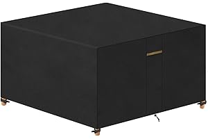 VANSHEIM Fundas Muebles Jardin Exterior Impermeable Funda para Mesa de Jardin Impermeable Funda Impermeable Exterior Funda Muebles Jardín Cuadrado Cubierta de Muebles de Mesa Baja 200x200x71cm