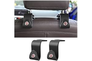 NICOLIE 2 Stück Autositz-Rückenhaken, Zubehör, tragbar, zum Aufhängen von Taschen, kompatibel mit dem Auto