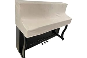 LIYANLIU Vertikales Klavier Abdeckung 88 Tasten Piano Cover Klavier-staubschutz Keyboard Anti-Staub Stoff Aufrecht Klavier Zubehör Universelle Größe, Offwhite