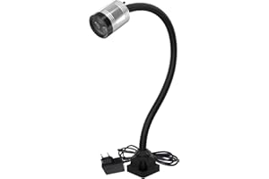 XINYIQI Luz de trabajo de cuello de cisne flexible LED impermeable IP66 230V 900 lúmenes Base de 4 orificios con tornillo para torno para máquina herramienta industrial y banco de trabajo