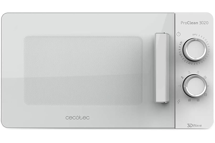 Cecotec Microondas ProClean 3020. Capacidad de 20l, Revestimiento Ready2Clean, 700 W de Potencia, 6 Niveles Funcionamiento, T