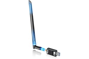 Maxuni USB WiFi Dongle for PC, 1800Mbps USB WiFi Adapter for PC, High Gain Dual Band 2.4/ 5GHz USB Wireless Wifi Adapter for Desktop/Laptop/Tablet, Internet Dongle Compatible with Windows 10/11