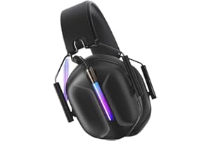 Gvyugke 240428 Bluetooth Gaming Headset Wireless, Wireless PS5 headset with Microphone Gaming Headphones PC for PS5, Switch, PS4, 2.4Ghz USB, 3.5MM Aux Cable - Black
