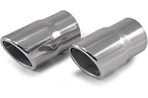 CARJOY Exhaust Tip Trim Car End Pipe Tail Sport Muffler Stainless Steel Chrome Universal