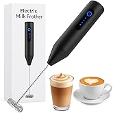 Bonsenkitchen Rechargeable Milk Frother & Coffee Whisker with Dual Spring Tech |Coffee Frother Electric Blender Mixer |Hand B