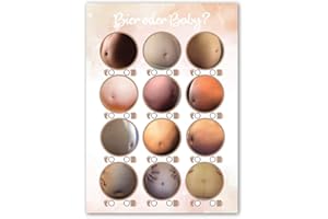 Pandawal Babyparty Spiele Bier oder Baby? und Ritzen raten. Zwei lustige Baby Shower Partyspiele für Mädchen und Junge Deko Ratespiel (20 Spielkarten)