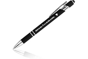 OZOSHINE Kugelschreiber mit Gravur Stift Beste Freundin Geschenke Geburtstag Freundinnen Geschenk Kleines Freundschaft für Gute Freunde Freundinnen Geschenkidee Glücksstift Dankeschön Metall Schwarz Frauen