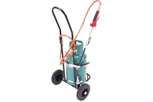 PROWELTEK - Désherbeur Thermique Professionnel à Gaz Propane – Kit Complet Haute Performance pour Grands Jardins. Inclus : Brûleur 50mm, Tuyau 5m Pro, Chariot à Roues. Chaleur Puissante.