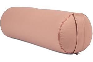 ‎BODHI Bodhi Yoga Bolster | ECO Serie | Yogarolle mit Kapok-Füllung | Waschbarer Bezug aus 100% Bio-Baumwolle | Yogakissen für Restoratives Yoga | Groß 65 x 22 cm