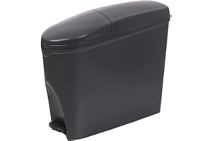 Pro-Kleen Sanitary Bin 20L Slimline Washrooms Toilets Hygienic Disposal Pedal Container Bins for Female Ladies And Baby Hygiene Products - 20 litres Grey