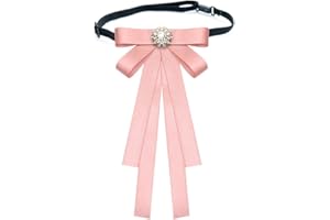 Elegtiskas Bow Brooch Pin Bow Tie Formal Pre Tied Bow Ties Collar for Women Girls