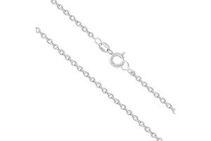 HONOLULU JEWELRY COMPANY Sterling Silver Chain Necklace for Women Cable 1.5mm Tarnish Resistant Responsibly Sourced - Non-Migrating Clasp Design - Sterling Silver Chain Necklace - Italian Made in Italy - Quality Durable Sturdy 1.5mm Chain for Women - Quality Gift Box - 925 Sterling Silver Chain Necklace, 14" - 36"