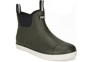 Yenxapei Botas De Seguridad Para Hombre, Caucho y Antideslizante Calzado Impermeable, Botas De Tobillo Para Adultos, Zapatos De Trabajo Al Aire Libre