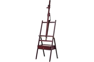 MEEDEN Cavalletto inclinabile in legno di noce con cassetto per riporre oggetti artistici, regolabile, in legno di faggio massiccio, per artisti, studenti e principianti, può contenere artisti fino a 37"