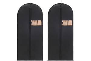 VPB 2 Stück Kleidersack,Faltbar Waschbar kleidersäcke,Kleidersäcke mit reißverschluss,Kleiderschutzhülle für Kleider Mäntel Hemden Abendkleider Anzüge(120 x 60cm)