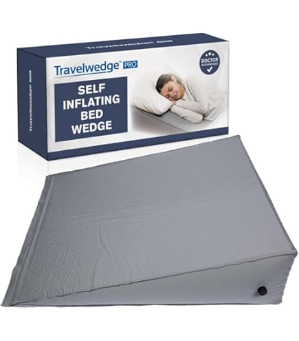 Circa Air Opblaasbaar wigkussen - reiswigkussen voor slaapzuurreflux, na operatie, bedwigkussen voor hoofdschouder, rug, knie, beenverhoging, GERD, snurken, brandend maagzuur
