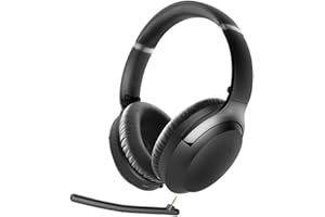 Avantalk Aria Pro 2-Auriculares Bluetooth MicrÓFono Filtrado Ruido para Llamadas Claras,Doble Enlace PC Y TelÉFono,Cascos InalÁMbricos CancelaciÓN Activa Ruido para Ordenador Y PortÁTil