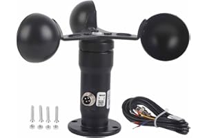 MUMUSUKI Wind-Speed Sensor 4-20mA Pulse Output Aluminum Alloy Wind Speed Sensor Anemometer WindSpeed Detector