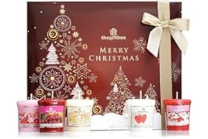 THE GIFT BOX Honeyfrost Christmas Scented Candles Gift Set with 9 x Candles Perfect for Christmas. Scented Candles Make Ultimate Gifts for Women, Great Gifts for Her for Women (Honeyfrost)