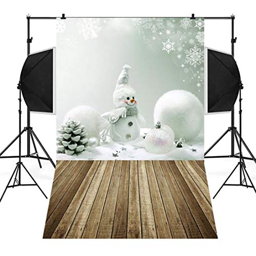 TAOtTAO Christmas Backdrop Wooden Background Photography Glitter Vintage Xmas Backdrops (I 90x150cm)