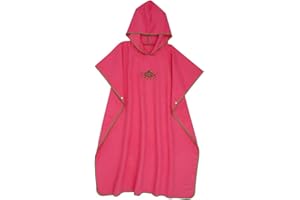 QKTYB Poncho de Bain Adulte, Microfibère Poncho Plage Femme Homme, Serviette Poncho Adulte Rapid Séchage, Poncho Surf Léger avec Capuche pour Surf Piscine Taille Universelle