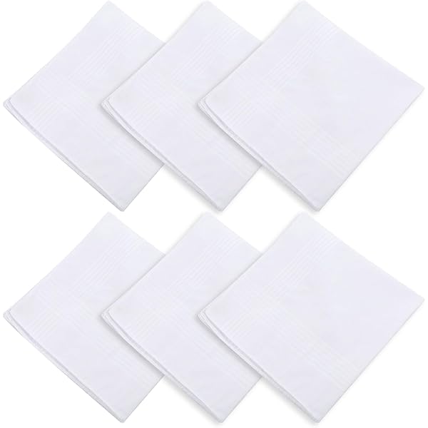 Fazzoletti Di Cotone Da Uomo - Set Di 5 Pezzi 40x40 Cm, Multicolore Per Tasca E Eleganza - Foto 2