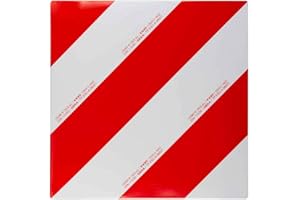 KR AGRAR Warntafel | einseitig linksabweisend | 420 x 420 mm | für Trecker, Traktor, Auto, Wohnwagen, Wohnmobil | Warnschild | reflektierend | rot/weiß