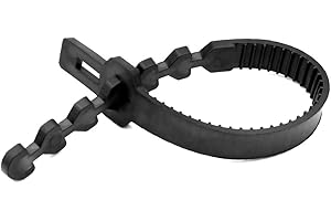 KINGLAKE 5 correas negras de 12.8 pulgadas que soportan lazos de arbustos resistentes ajustables entrelazados para árbol de jardín para soporte de plantas de árbol