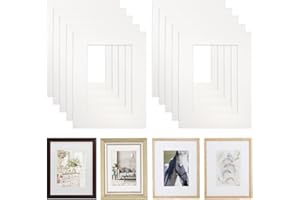 EXIN DECHEN 10 sztuk passe-partout 15 x 20 cm wewnątrz na zdjęcia, passe-partout, karton biały, do obrazów, zdjęć, druków artystycznych