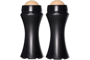 DAWOOWF Volcanic Roller, 2-częściowy wałek do twarzy, z kamieniem wulkanicznym, wałek olejowy, wielokrotnego użytku