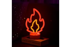 ALEENFOON enseigne lumineuse LED néon décor de chambre veilleuses éclairage intérieur à piles et alimenté par USB Lampes de nuit et de table pour Bar de fête de Noël (Rose Flamant)