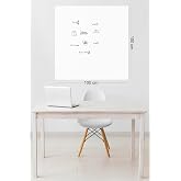 Difference Introduction White, 2 Non-Adhesive Holders, Static, Innovative, Practical Writing Board, Electrostatic Paper (centimeters, 100