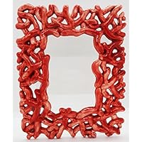 Cornice Portafoto da Tavolo Linea Corallo Verde/Rosso Ceramica Handmade Le Ceramiche del Castello Nina Palomba 100% Made in Italy