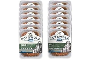 Cotswold RAW Raw Dog Food, Active 80/20 Mince, Adult Dog Food, BARF Premium British Meat Raw for All Dogs, Frozen Meal, Wild Mixed Mince - 7kg