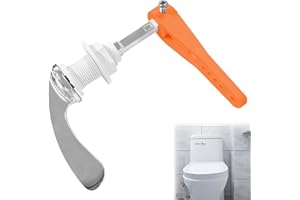 CAEEKER Toilet Flush Handle Alloy Toilet Cistern Lever Flush Handle Universal Toilet Handles Flush Lever Victorian Style Toilet Handle Replacement Flush Lever Kit for Toilet WC Tank, Chrome Plated