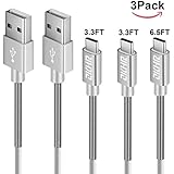 USB Type C Cable, ZKHR [ 3-Pack Spring Reinforced ] USB 2.0 Type C Cable USB C Data Sync Cord Cable for Samsung Galaxy S8 / S8 Plus, New MacBook 2015, ChromeBook Pixel, Nexus 5X/6P, Huawei P9, Oneplus 2/3 and More USB C Devices (white)