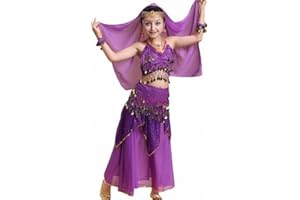 Guiran Kinder Mädchens Damen Tanzkleid Top Rock Indische Bauchtänzerin Kostüme